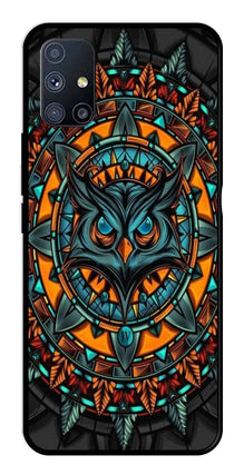Owl Pattern Metal Mobile Case for Samsung Galaxy A51