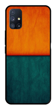 Orange Green Pattern Metal Mobile Case for Samsung Galaxy A51