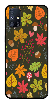 Leaves Design Metal Mobile Case for Samsung Galaxy F22 5G