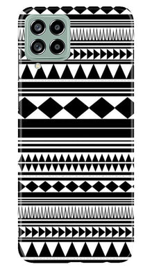 Black white Pattern Mobile Back Case for Samsung Galaxy M53 5G (Design - 5)