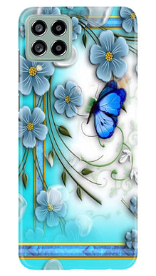 Blue Butterfly Mobile Back Case for Samsung Galaxy M53 5G (Design - 21)