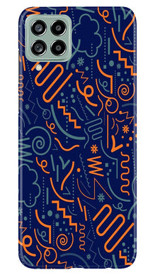 Line Art Baground Mobile Back Case for Samsung Galaxy M53 5G (Design - 26)
