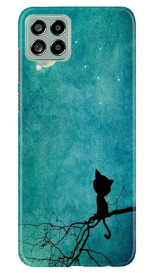 Moon cat Mobile Back Case for Samsung Galaxy M53 5G (Design - 70)