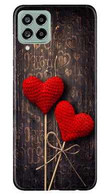 Red Hearts Mobile Back Case for Samsung Galaxy M53 5G (Design - 80)