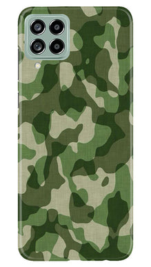 Army Camouflage Mobile Back Case for Samsung Galaxy M53 5G  (Design - 106)