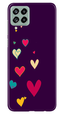 Purple Background Mobile Back Case for Samsung Galaxy M53 5G  (Design - 107)