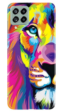 Colorful Lion Mobile Back Case for Samsung Galaxy M53 5G  (Design - 110)