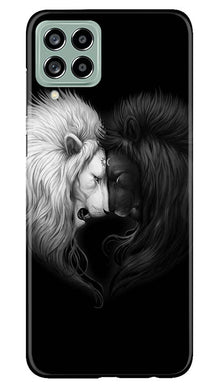 Dark White Lion Mobile Back Case for Samsung Galaxy M53 5G  (Design - 140)