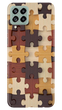 Puzzle Pattern Mobile Back Case for Samsung Galaxy M53 5G (Design - 186)