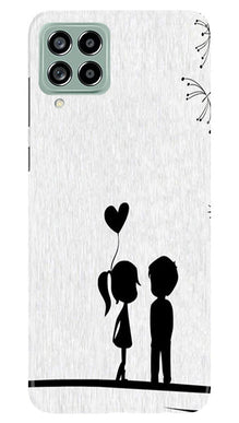 Cute Kid Couple Mobile Back Case for Samsung Galaxy M53 5G (Design - 252)
