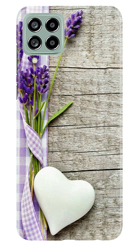 White Heart Case for Samsung Galaxy M53 5G (Design No. 260)