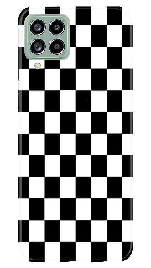 Black White Boxes Mobile Back Case for Samsung Galaxy M53 5G (Design - 331)