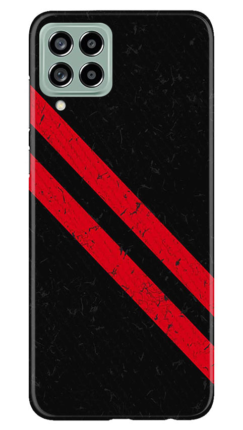 Black Red Pattern Mobile Back Case for Samsung Galaxy M53 5G (Design - 332)