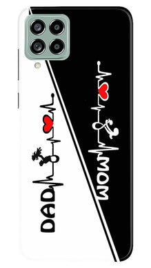 Love Mom Dad Mobile Back Case for Samsung Galaxy M53 5G (Design - 344)