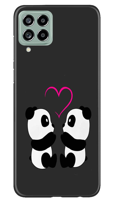 Panda Love Mobile Back Case for Samsung Galaxy M53 5G (Design - 355)