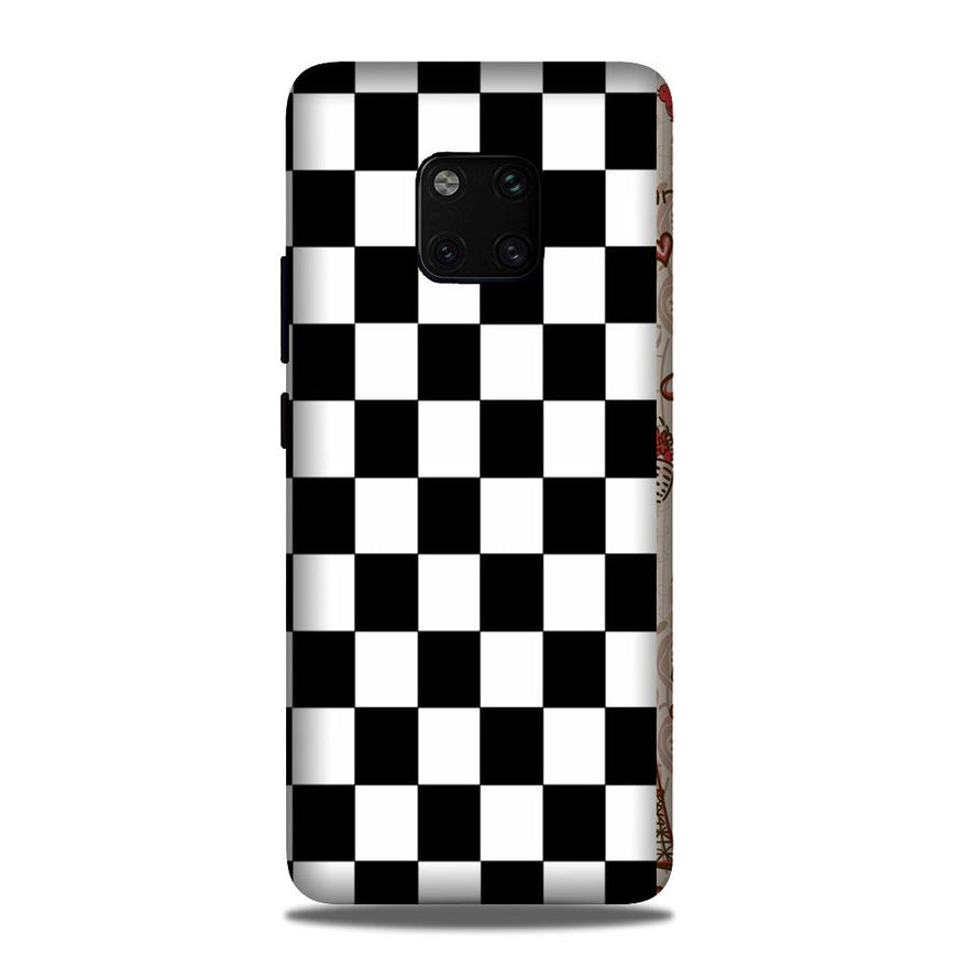 Black White Boxes Mobile Back Case for Huawei Mate 20 Pro (Design - 372)