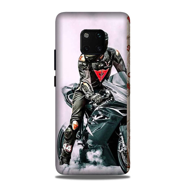 Biker Mobile Back Case for Huawei Mate 20 Pro (Design - 383)