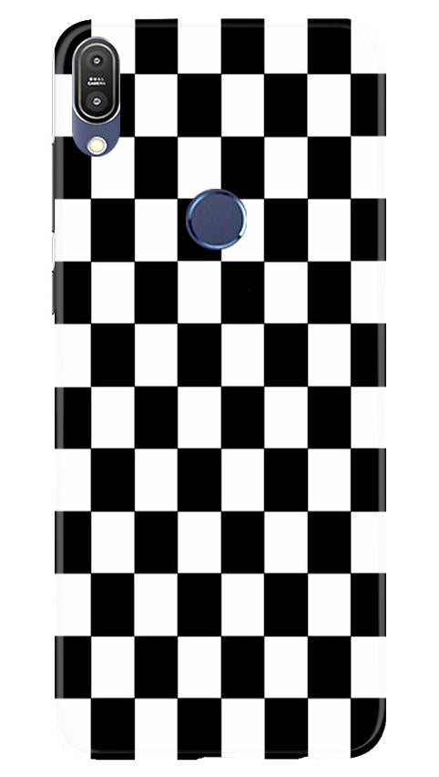 Black White Boxes Mobile Back Case for Asus Zenfone Max Pro M1 (Design - 372)