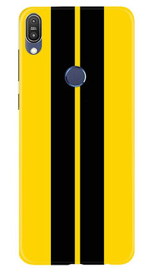 Black Yellow Pattern Mobile Back Case for Asus Zenfone Max Pro M1 (Design - 377)