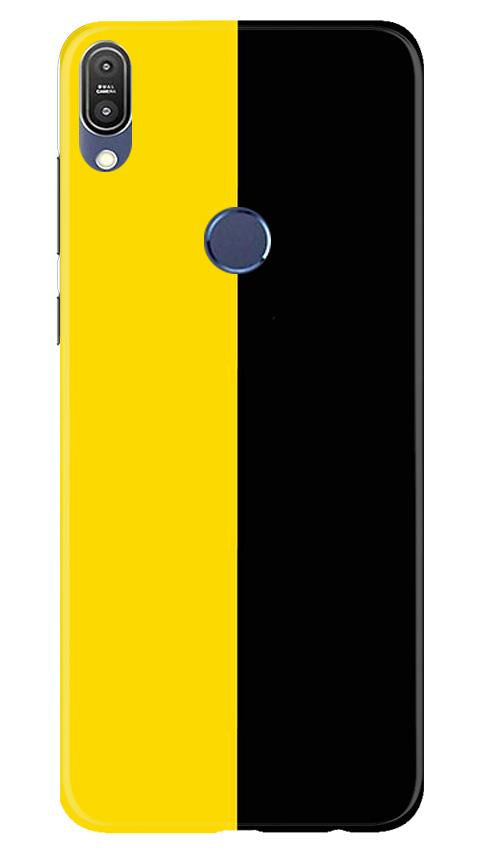 Black Yellow Pattern Mobile Back Case for Asus Zenfone Max Pro M1 (Design - 397)