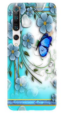 Blue Butterfly Mobile Back Case for Xiaomi Mi 10 (Design - 21)