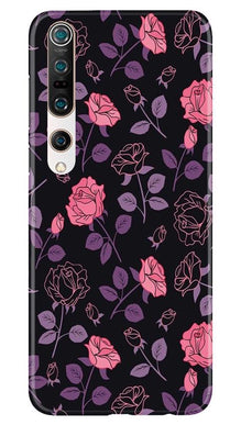 Rose Black Background Mobile Back Case for Xiaomi Mi 10 (Design - 27)