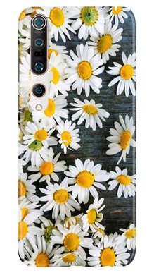 White flowers2 Mobile Back Case for Xiaomi Mi 10 (Design - 62)
