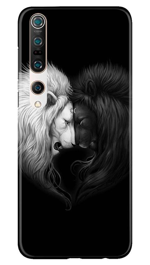 Dark White Lion Case for Xiaomi Mi 10  (Design - 140)