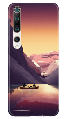 Mountains Boat Mobile Back Case for Xiaomi Mi 10 (Design - 181)