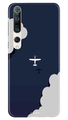 Clouds Plane Mobile Back Case for Xiaomi Mi 10 (Design - 196)