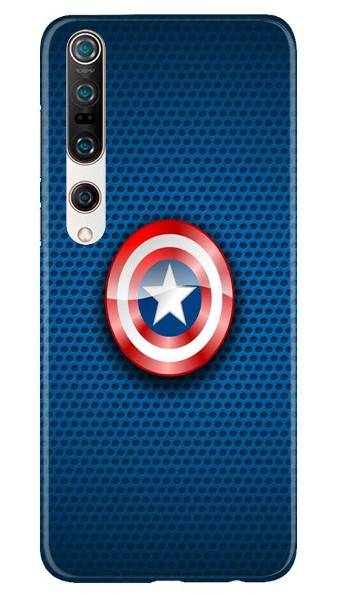 Captain America Shield Case for Xiaomi Mi 10 (Design No. 253)