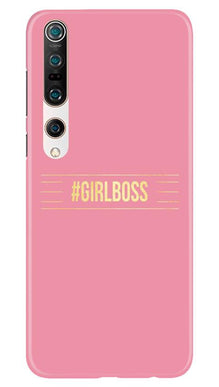 Girl Boss Pink Mobile Back Case for Xiaomi Mi 10 (Design - 263)