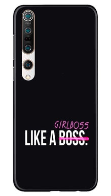 Like a Girl Boss Mobile Back Case for Xiaomi Mi 10 (Design - 265)