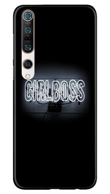 Girl Boss Black Mobile Back Case for Xiaomi Mi 10 (Design - 268)