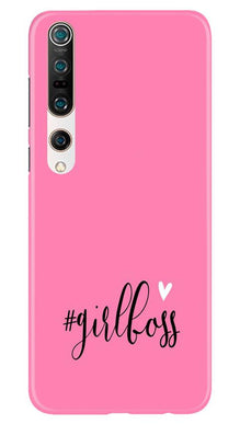 Girl Boss Pink Mobile Back Case for Xiaomi Mi 10 (Design - 269)