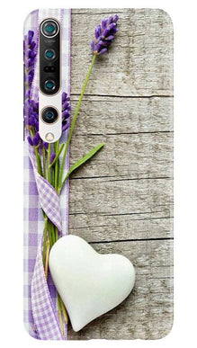 White Heart Mobile Back Case for Xiaomi Mi 10 (Design - 298)