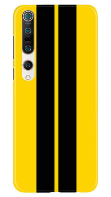 Black Yellow Pattern Mobile Back Case for Xiaomi Mi 10 (Design - 377)