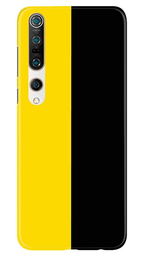 Black Yellow Pattern Mobile Back Case for Xiaomi Mi 10 (Design - 397)