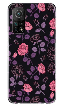 Rose Pattern Mobile Back Case for Mi 10T (Design - 2)
