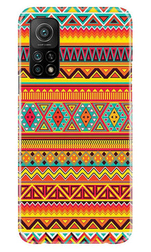 Zigzag line pattern Mobile Back Case for Mi 10T (Design - 4)