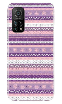 Zigzag line pattern3 Mobile Back Case for Mi 10T (Design - 11)
