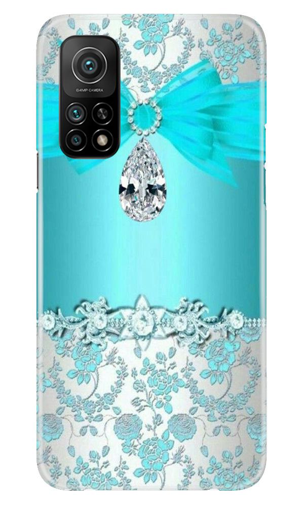 Shinny Blue Background Case for Mi 10T