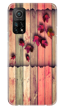 Wooden look2 Mobile Back Case for Mi 10T (Design - 56)