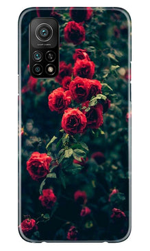 Red Rose Mobile Back Case for Mi 10T (Design - 66)