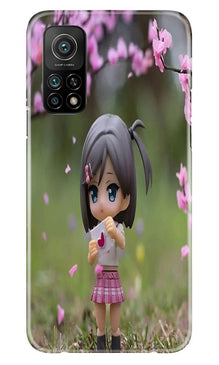 Cute Girl Mobile Back Case for Mi 10T (Design - 92)