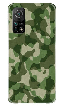 Army Camouflage Mobile Back Case for Mi 10T  (Design - 106)