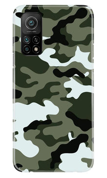 Army Camouflage Mobile Back Case for Mi 10T  (Design - 108)