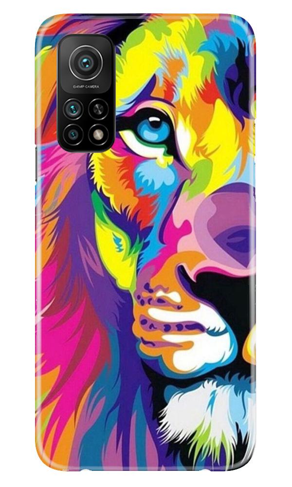 Colorful Lion Case for Mi 10T  (Design - 110)