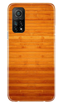 Wooden Look Mobile Back Case for Mi 10T  (Design - 111)