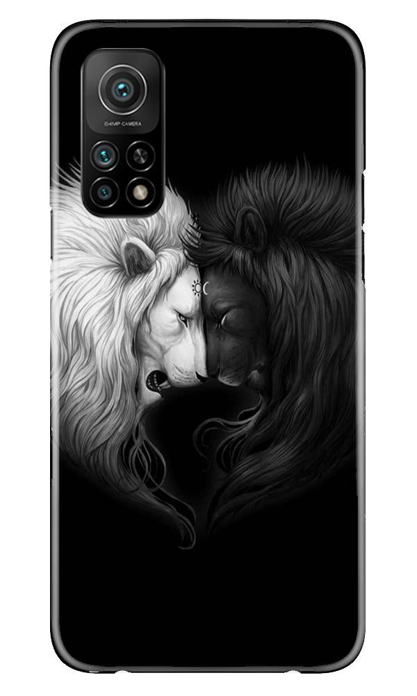 Dark White Lion Case for Mi 10T  (Design - 140)